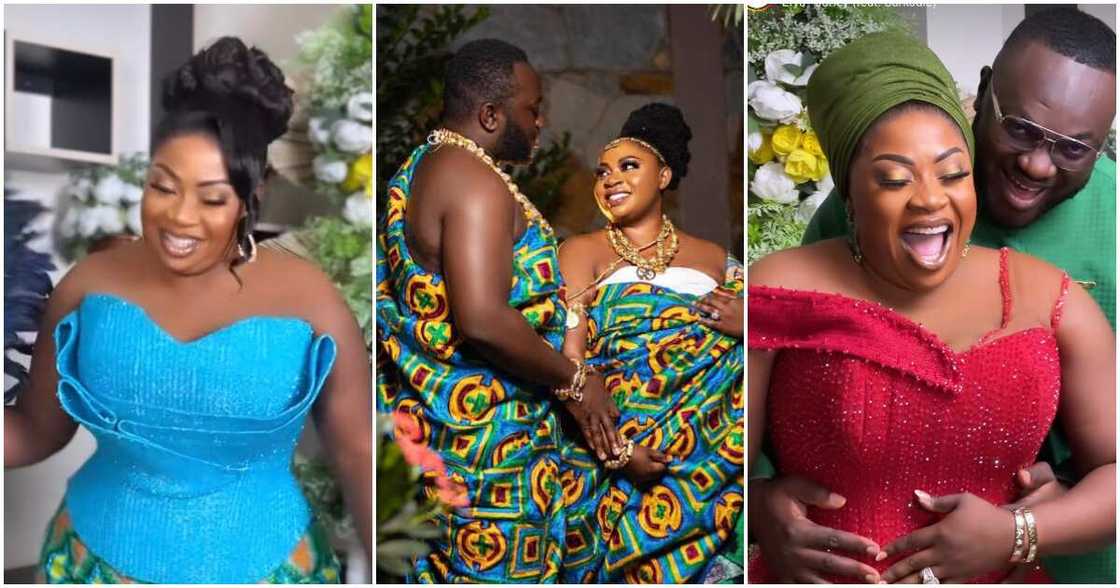Beautiful Plus-Size With Hourglass Figure Shows Off Dance Moves In Corseted Kente Gown Beautiful Plus-Size With Hourglass Figure Shows Off Dance Moves In Corseted Kente Gown