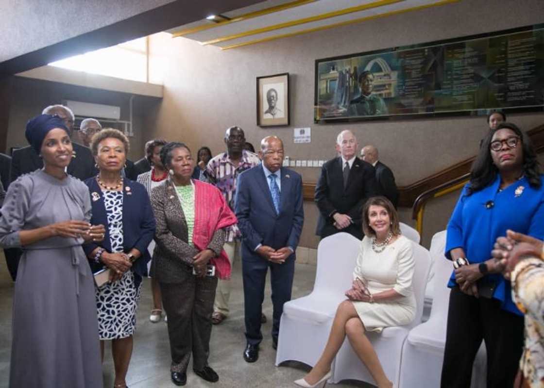 Pelosi, delegation pay homage at Kwame Nkrumah Memorial Park