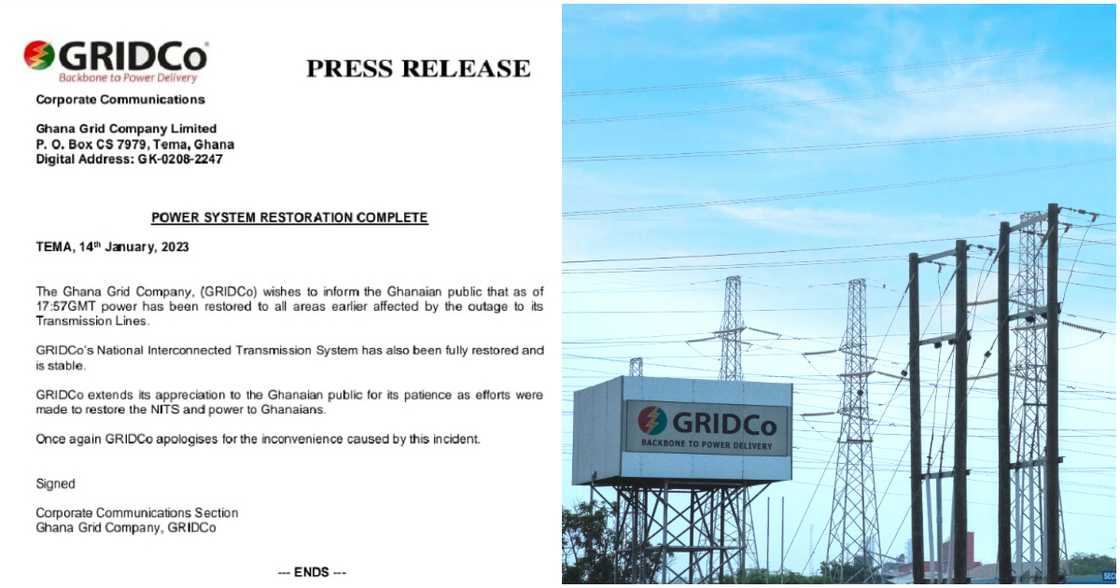 GRIDCo restores power after a bushfire affected its transmission lines.