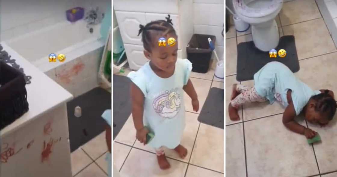 Baby girl dramatically pretending to faint Baby girl dramatically pretending to faint