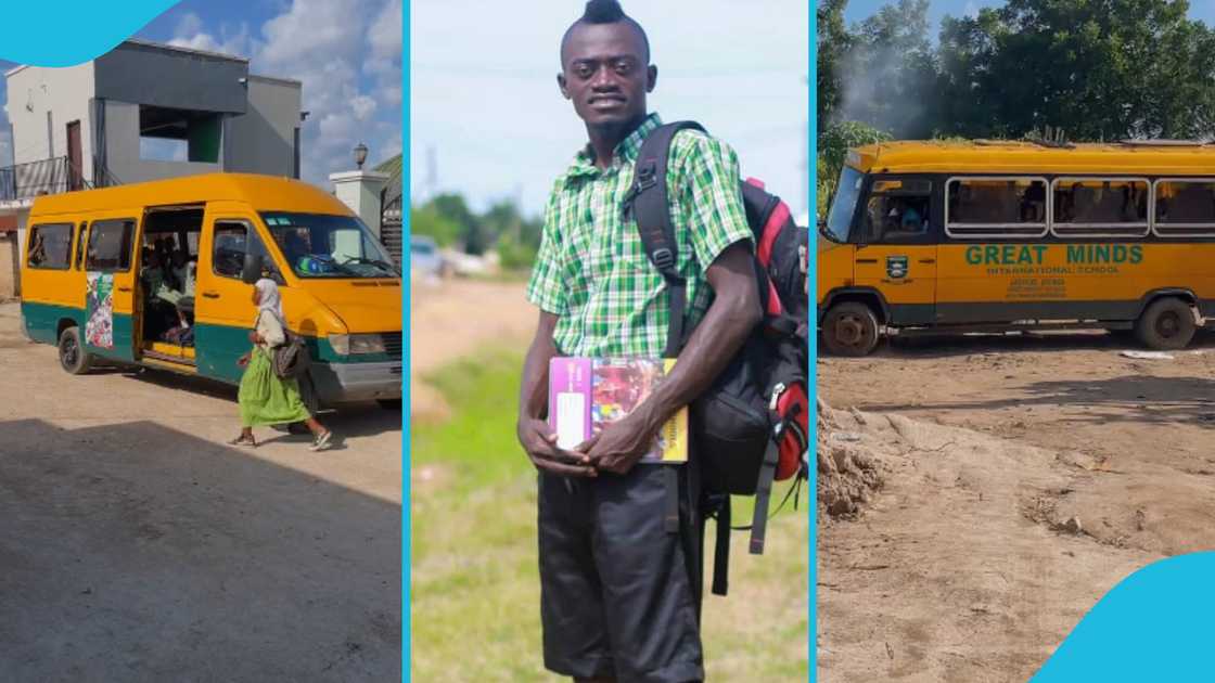 Lil Win, school, Great Minds International, school busses, Ghanaian actors, schools, education Lil Win, school, Great Minds International, school busses, Ghanaian actors, schools, education