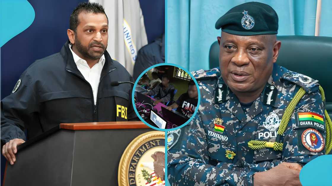 Ghana scam operation, Operation Blackout, FBI arrests in Ghana, Kash Patel, online scam networks, cybercrime in Ghana, scam compounds, financial fraud, victims, Ghana-US cooperation