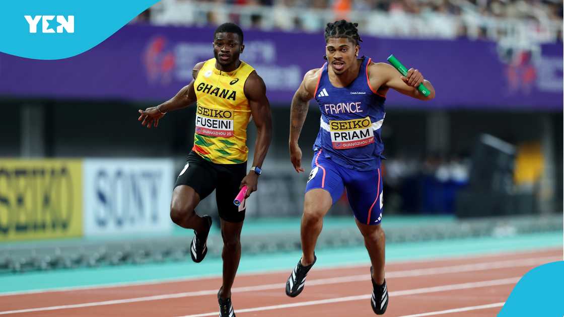 Ghana, Ibrahim Fuseini, AtX Sprint Classic, Aymeric Priam, World Relays. Ghana, Ibrahim Fuseini, AtX Sprint Classic, Aymeric Priam, World Relays.