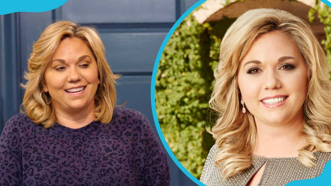 Julie Chrisley smiles during an episode of Lice Lice Baby" (L). Julie at the Chrisley Knows Best - Season 1 (R) Julie Chrisley smiles during an episode of Lice Lice Baby" (L). Julie at the Chrisley Knows Best - Season 1 (R)
