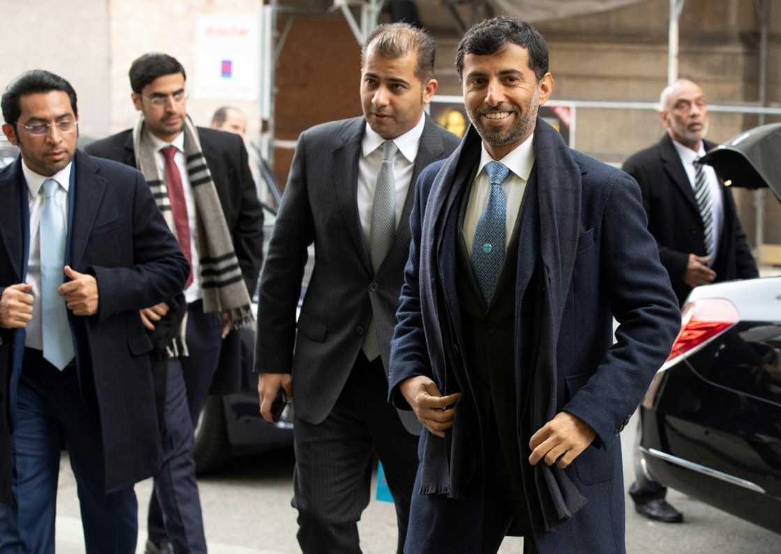 UAE Energy Minister Suhail al-Mazrouei (R) says OPEC+ is still reviewing market data UAE Energy Minister Suhail al-Mazrouei (R) says OPEC+ is still reviewing market data