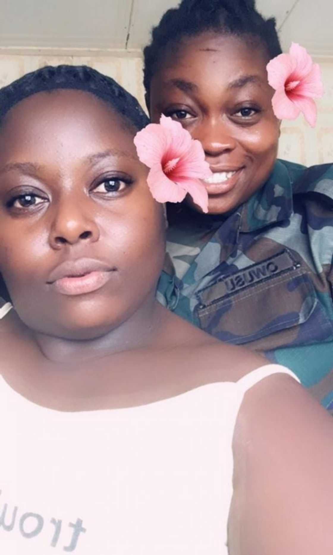 Lady in lesbian wedding video is reportedly a soldier; faces sanctions