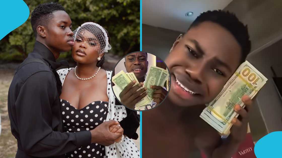 Peller and Jarvis' wedding, counterfeit dollar notes, Nigerian content creator, traditional wedding, dollar spraying, livestream session, financial situation, bank visit, wedding gifts