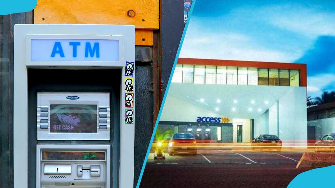 An Access Bank ATM and a model branch An Access Bank ATM and a model branch