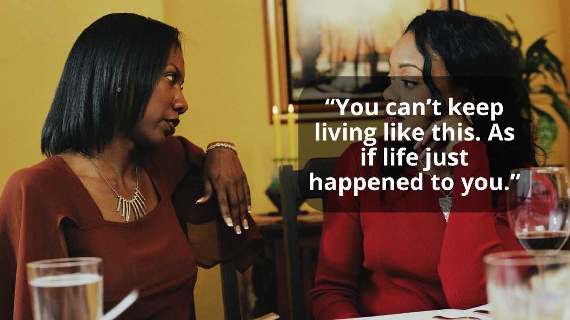 Two ladies are talking Two ladies are talking