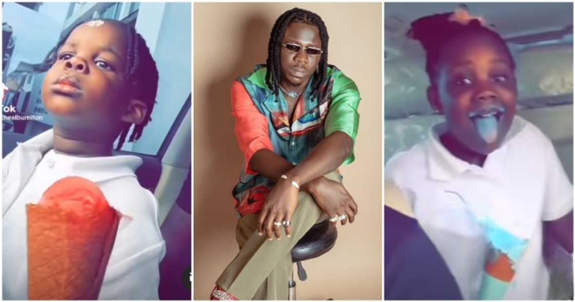 Stonebwoy spends time with his kids. Stonebwoy spends time with his kids.