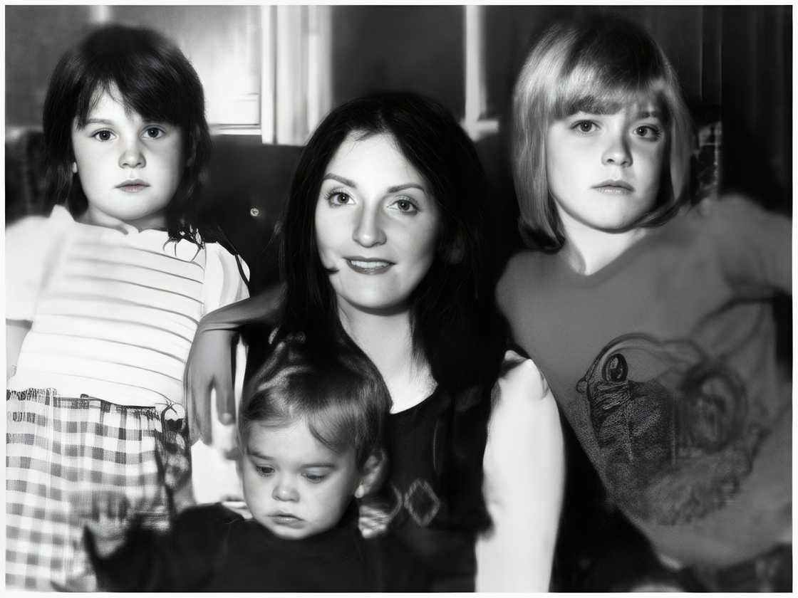 Thelma Riley and her kids.