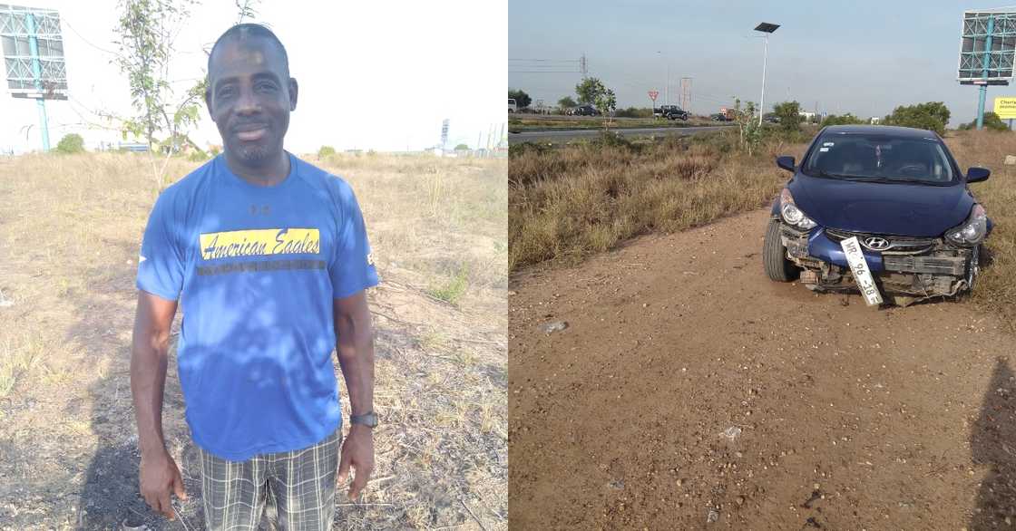 Mr Afful: Kind stranger single-handedly saves man hit & abandoned by trailer on Motorway Mr Afful: Kind stranger single-handedly saves man hit & abandoned by trailer on Motorway
