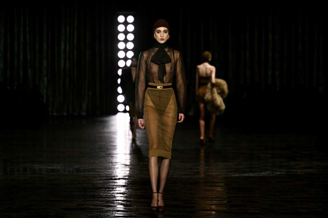 Saint Laurent offered new takes on transparent sheer looks Saint Laurent offered new takes on transparent sheer looks