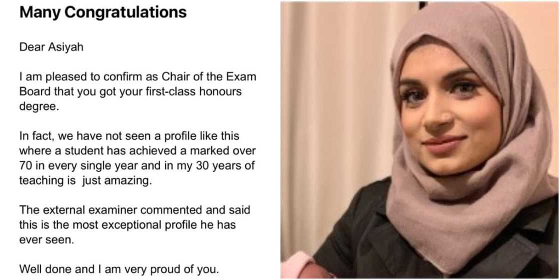 Woman breaks UK university's record as she graduates with 1st class in law, social media reacts Woman breaks UK university's record as she graduates with 1st class in law, social media reacts