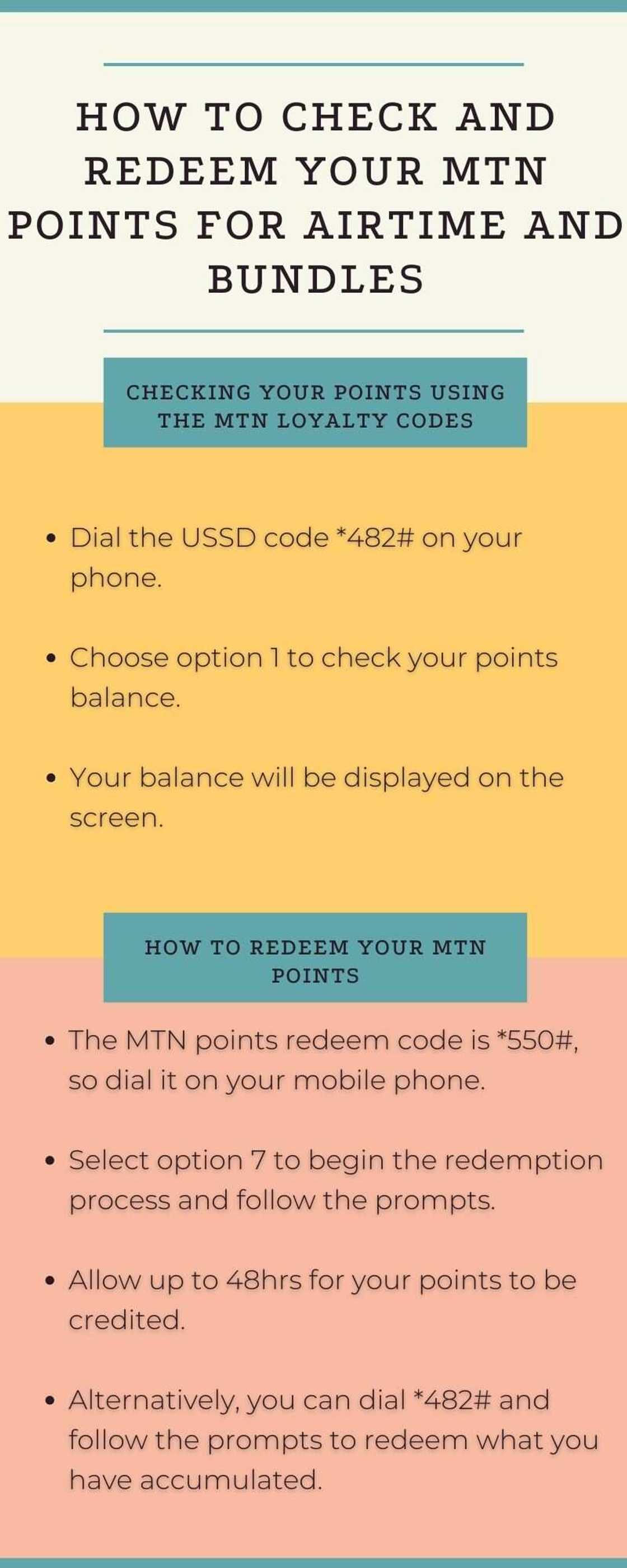 How to check and redeem your MTN points for Airtime and Bundles