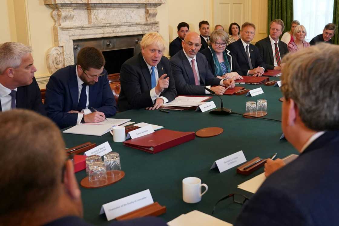 Boris Johnson chaired his final Cabinet meeting in Downing Street with his senior ministers on Tuesday Boris Johnson chaired his final Cabinet meeting in Downing Street with his senior ministers on Tuesday