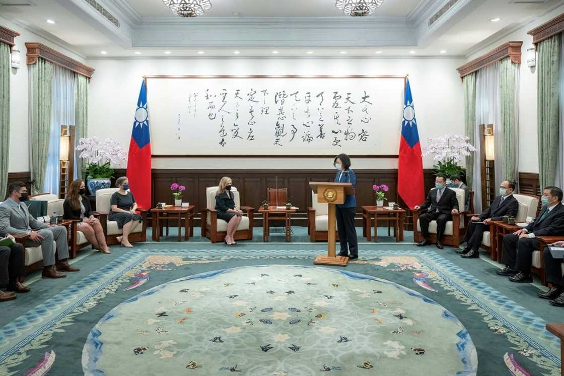 Tennessee senator Marsha Blackburn met with Taiwanese President Tsai Ing-wen on Friday in Taipei Tennessee senator Marsha Blackburn met with Taiwanese President Tsai Ing-wen on Friday in Taipei