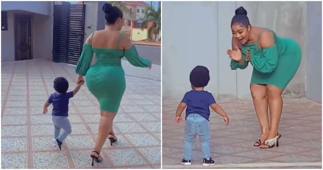 Kisa Gbekle and her son