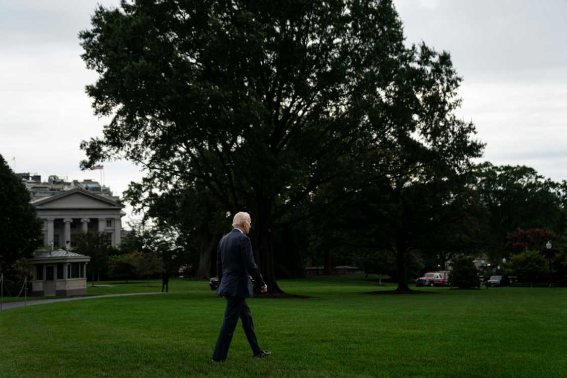US President Joe Biden departs the White House en route for New York US President Joe Biden departs the White House en route for New York