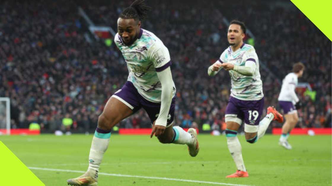 Antoine Semenyo scores against Manchester United.