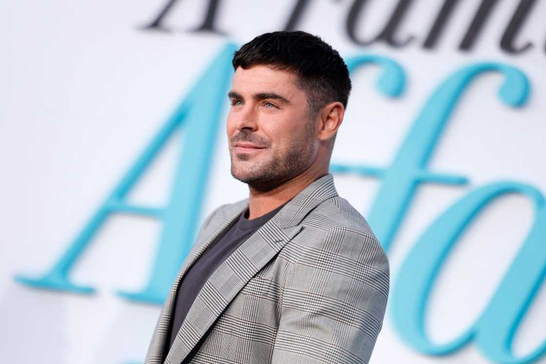 Zac Efron attends the Los Angeles premiere of Netflix's "A Family Affair.