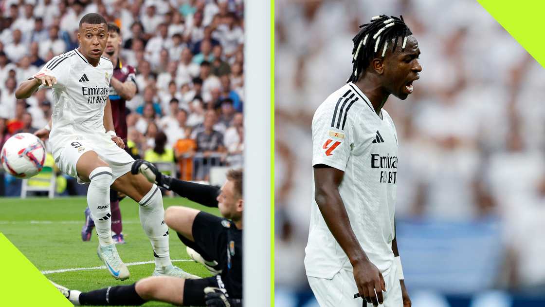 Kylian Mbappe spurned a couple of good goal-scoring opportunities in Real Madrid's 3-0 win against Valladolid. Photos by Soccrates Images. Kylian Mbappe spurned a couple of good goal-scoring opportunities in Real Madrid's 3-0 win against Valladolid. Photos by Soccrates Images.