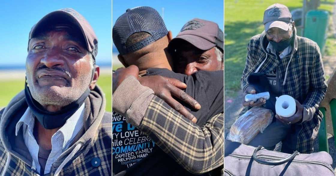 Bi Phakathi. K.O, homeless man, gift, R10k Bi Phakathi. K.O, homeless man, gift, R10k