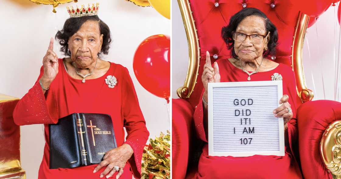 African-American woman marks 107th birthday. African-American woman marks 107th birthday.