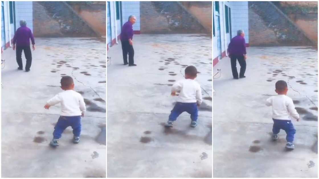 He kept walking even when the woman saw him. He kept walking even when the woman saw him.