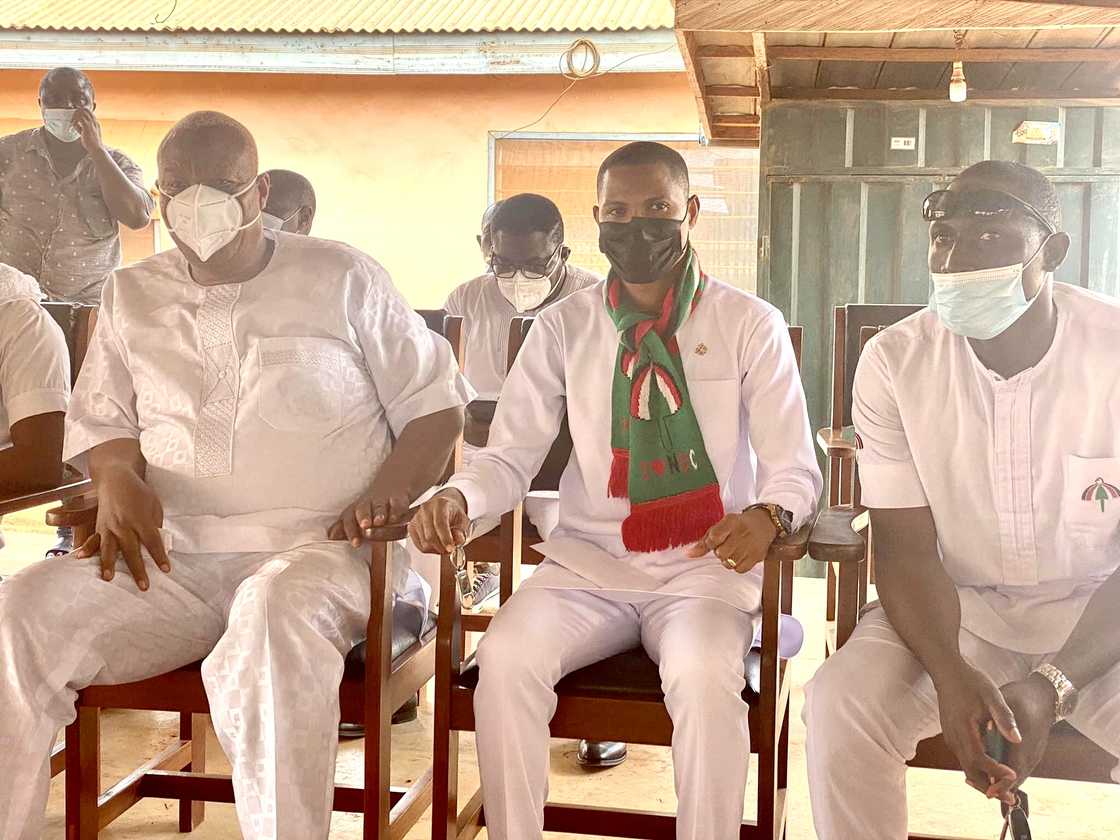 Prof. Alabi seated at the event with Madina MP Francis Sosu Xavier Prof. Alabi seated at the event with Madina MP Francis Sosu Xavier