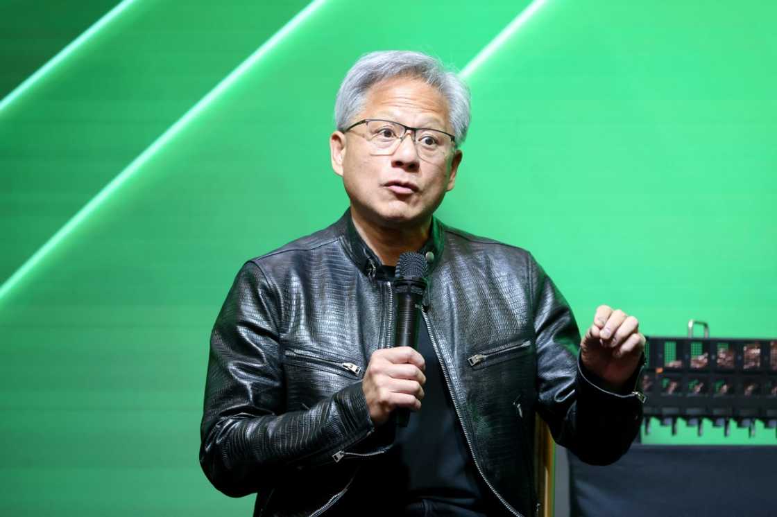 Nvidia CEO Jensen Huang speaks during Computex 2024 in Taipei on June 4, 2024