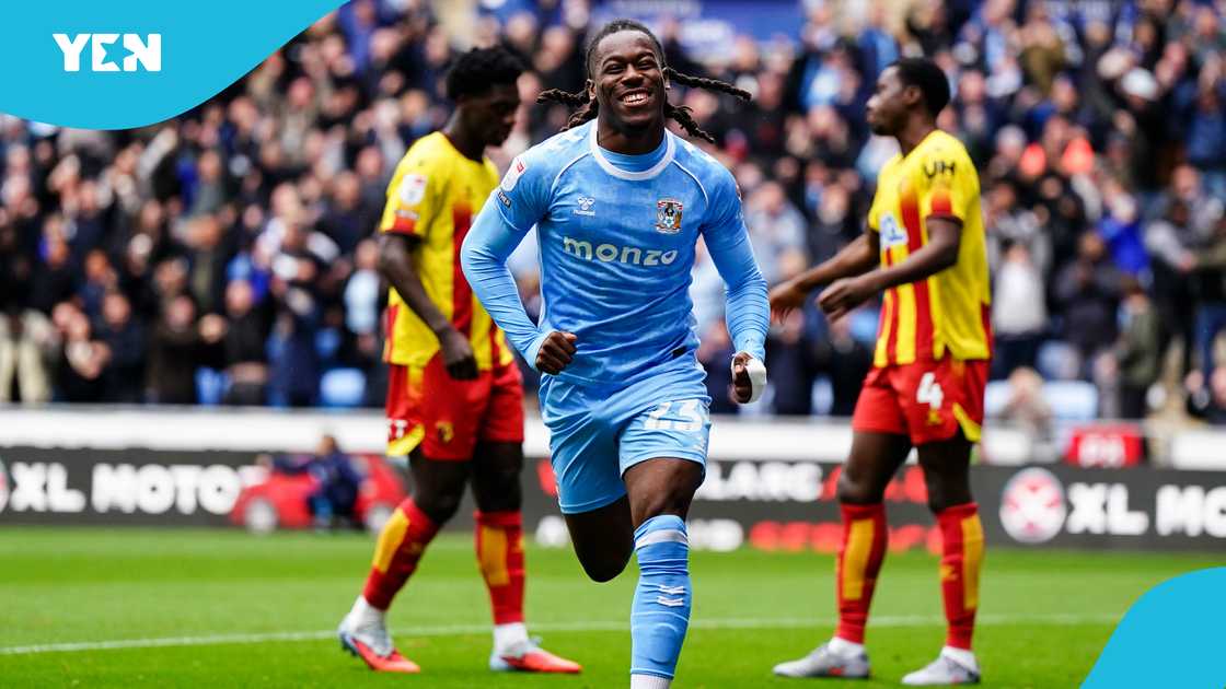 Brandon Thomas-Asante, Thomas-Asante scores again, Coventry breaks 61-year-record, English Championship, Watford, Black Stars, Thomas-Asante scores against Watford, Coventry beat Watford. Brandon Thomas-Asante, Thomas-Asante scores again, Coventry breaks 61-year-record, English Championship, Watford, Black Stars, Thomas-Asante scores against Watford, Coventry beat Watford.