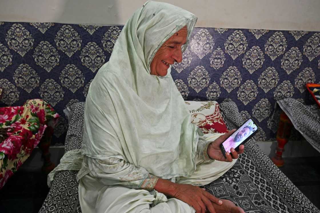 Mumtaz Bibi, who was separated from her family during partition 75 years ago, speaks with her nephew on a video call after finally meeting her siblings earlier this year Mumtaz Bibi, who was separated from her family during partition 75 years ago, speaks with her nephew on a video call after finally meeting her siblings earlier this year