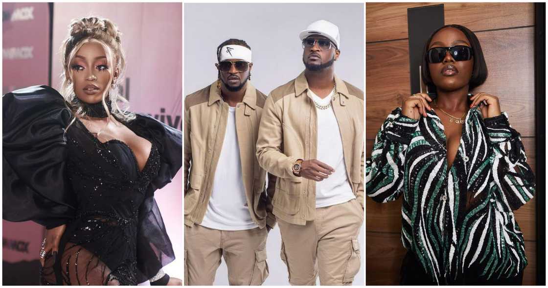 Kamo Mphela, P Square, and Gyakie Kamo Mphela, P Square, and Gyakie