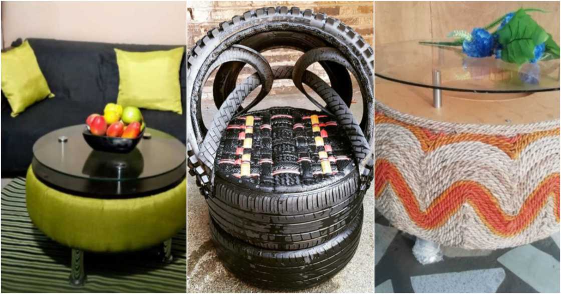 Bernard Nartey: The former UCC student who converts used tyres into beautiful furniture Bernard Nartey: The former UCC student who converts used tyres into beautiful furniture