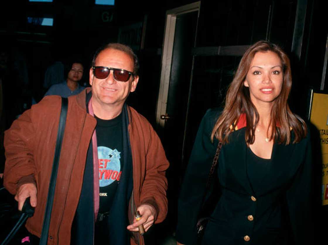 Joe Pesci and Claudia Haro at Los Angeles International Airport in 1994.
