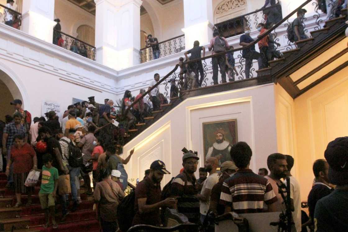 President Gotabaya Rajapaksa fled his official residence under military cover and is now holed up on a naval ship President Gotabaya Rajapaksa fled his official residence under military cover and is now holed up on a naval ship