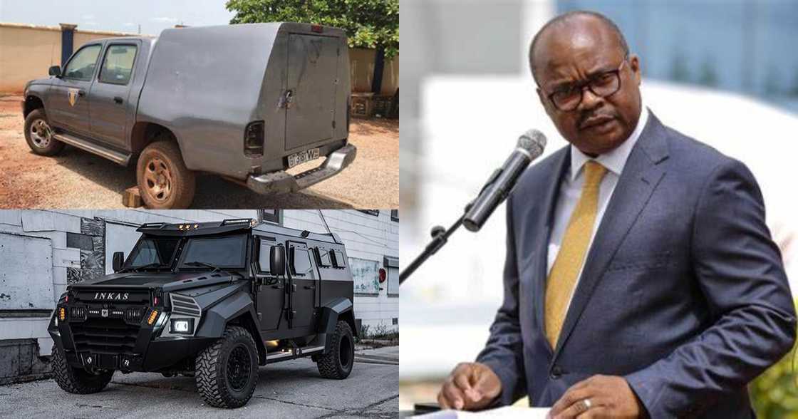 Bullet proof bullion vans and Bank of Ghana Governor Bullet proof bullion vans and Bank of Ghana Governor