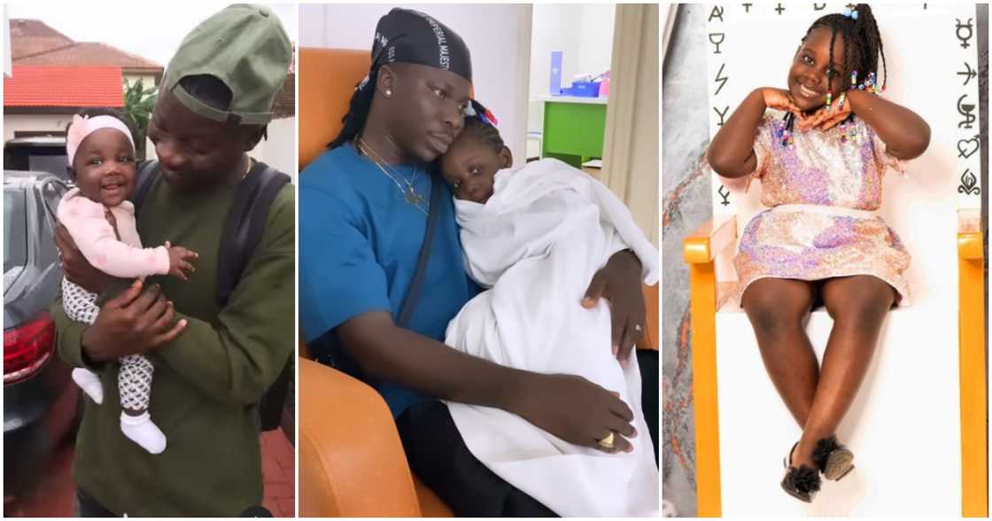 Photos of Stonebwoy and his daughter Jidula.