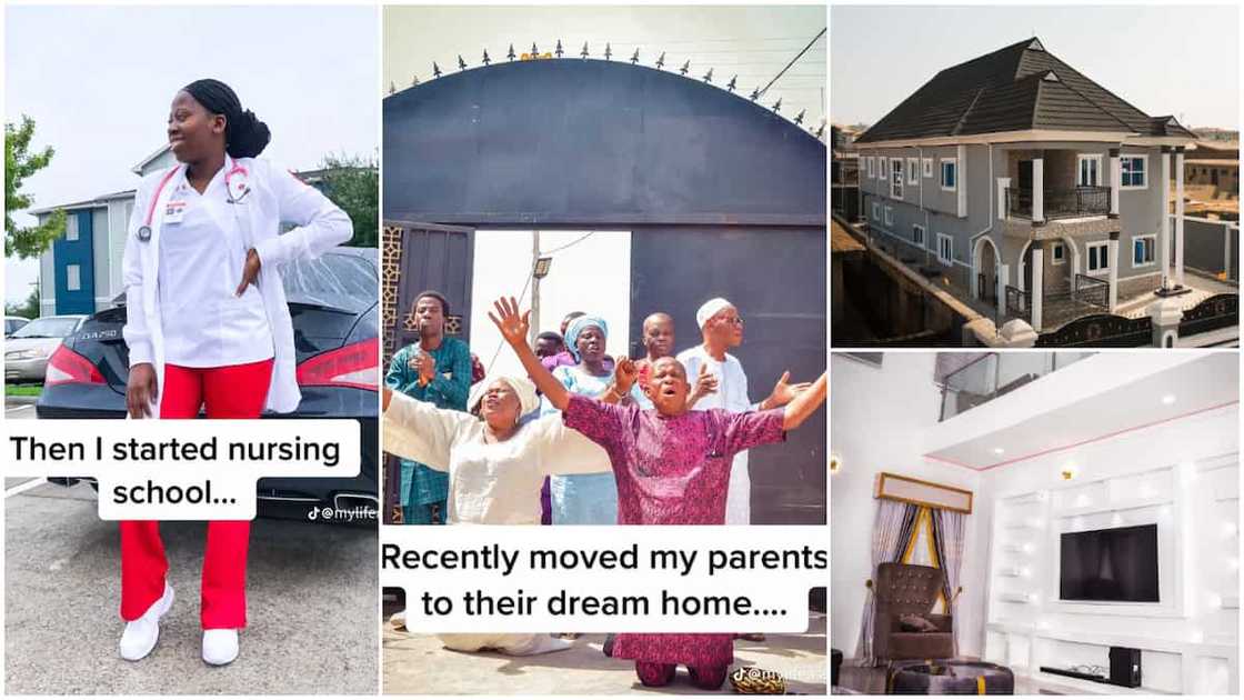 Life in America/Nigerian lady built house for parents.