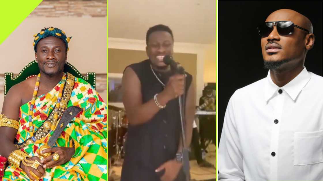 Asamoah Gyan and 2Face Idibia. Asamoah Gyan and 2Face Idibia.