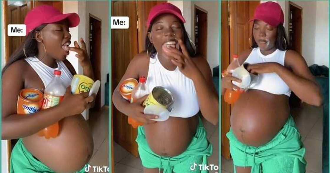 Funny pregnant woman licks milk in video, gushes over smooth pregnancy journey Funny pregnant woman licks milk in video, gushes over smooth pregnancy journey
