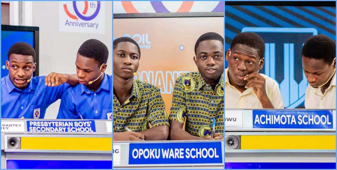 Photo of NSMQ contestants from Presec, Achimota School and OWASS Photo of NSMQ contestants from Presec, Achimota School and OWASS