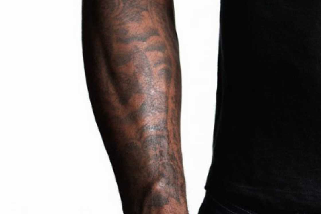 LeBron James tattooed his son's name, Bryce Maximus, on his hand LeBron James tattooed his son's name, Bryce Maximus, on his hand