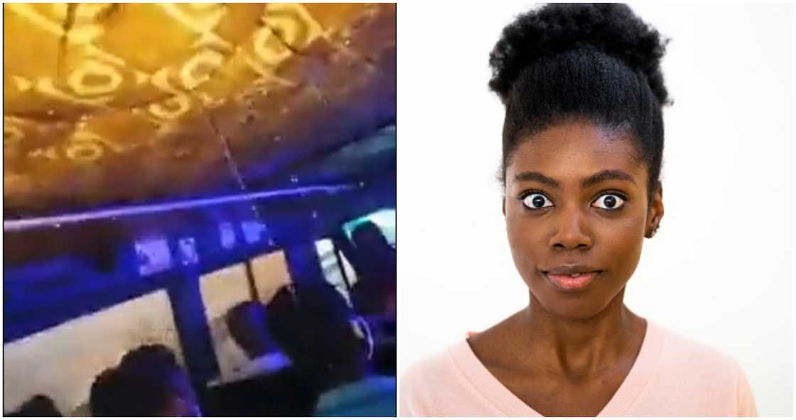 Rain falling, Surprised woman Rain falling, Surprised woman