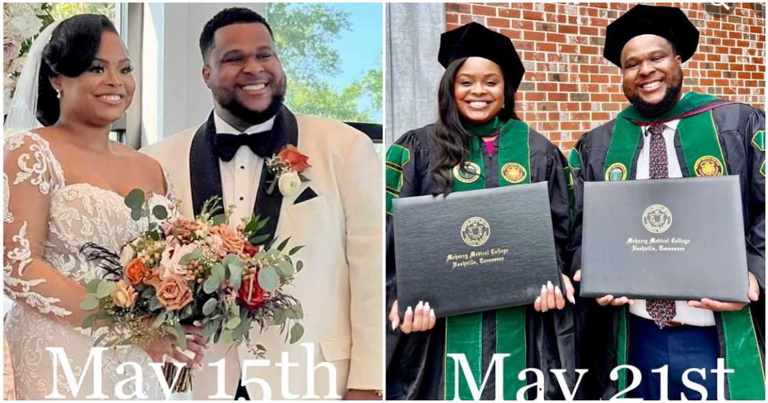 Couple marries and graduate six days later Couple marries and graduate six days later
