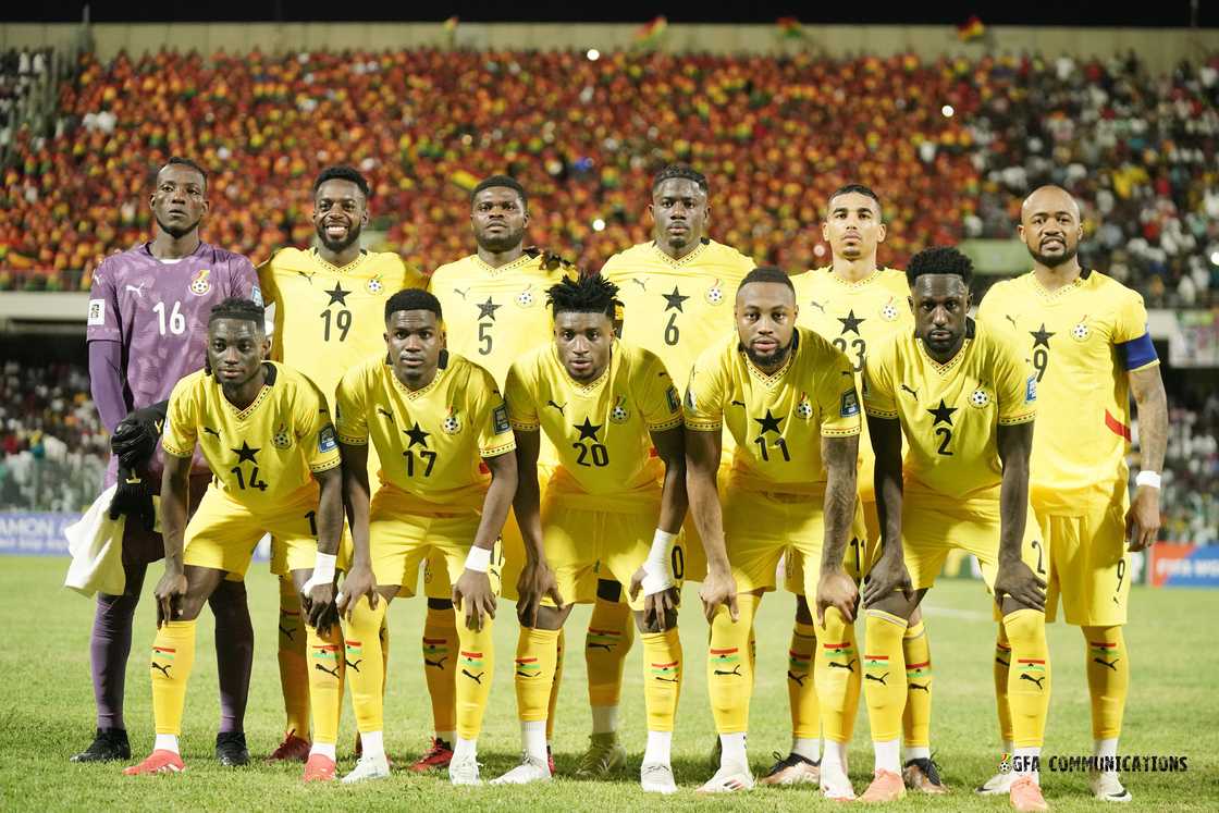 Ghana starting lineup against Chad during the World Cup qualifier between Ghana and Chad at Accra Sports Stadium on March 21, 2025 Ghana starting lineup against Chad during the World Cup qualifier between Ghana and Chad at Accra Sports Stadium on March 21, 2025
