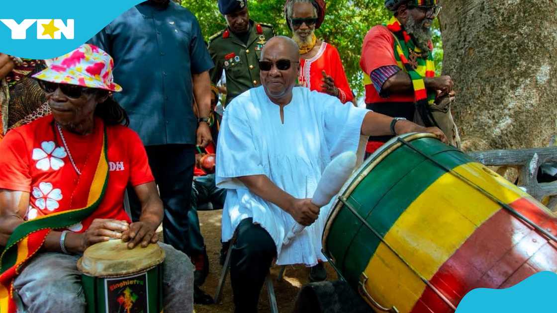 President Mahama, Traditional Fugu, Jamaica