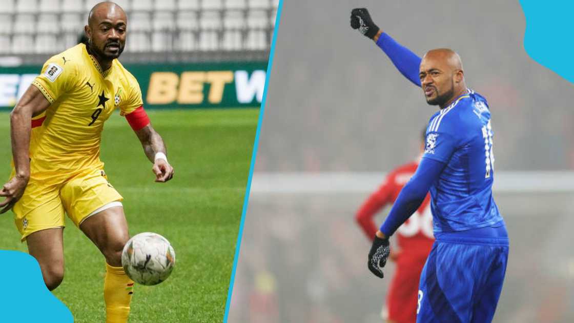 Jordan Ayew receives applauds from Leicester City. Jordan Ayew receives applauds from Leicester City.