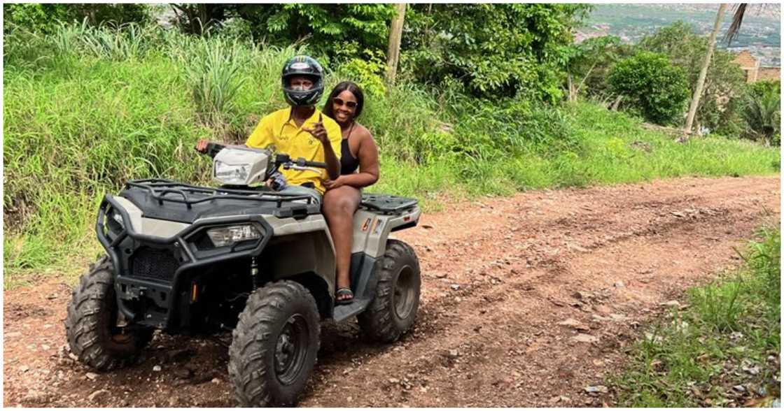 Riding a quad bike Riding a quad bike